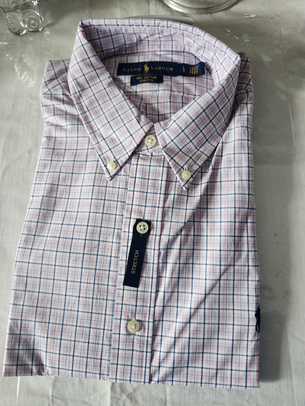 Ralph Lauren Men’s Pink Plaid Button-Down Shirt